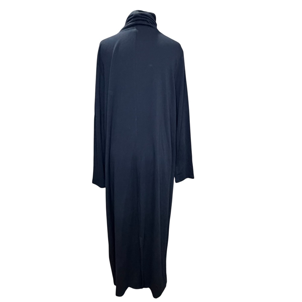 J Jill Pure Jill Luxe Tencel Shift Dress Womens XL Blue Turtleneck Liquid Drape - Picture 5 of 16